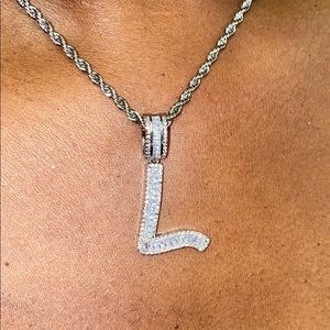 Letter L Bling Necklace